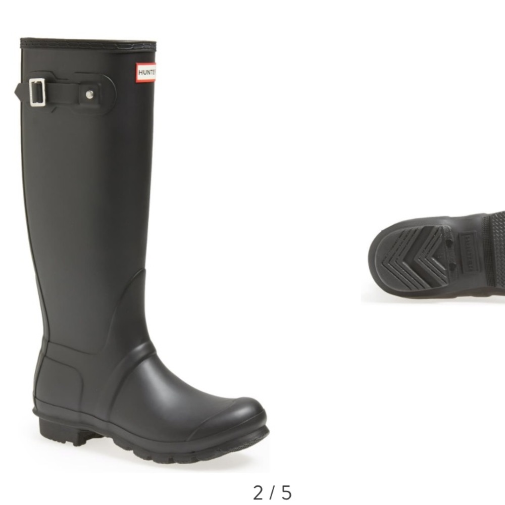 Hunter Matte Black Rain Boots